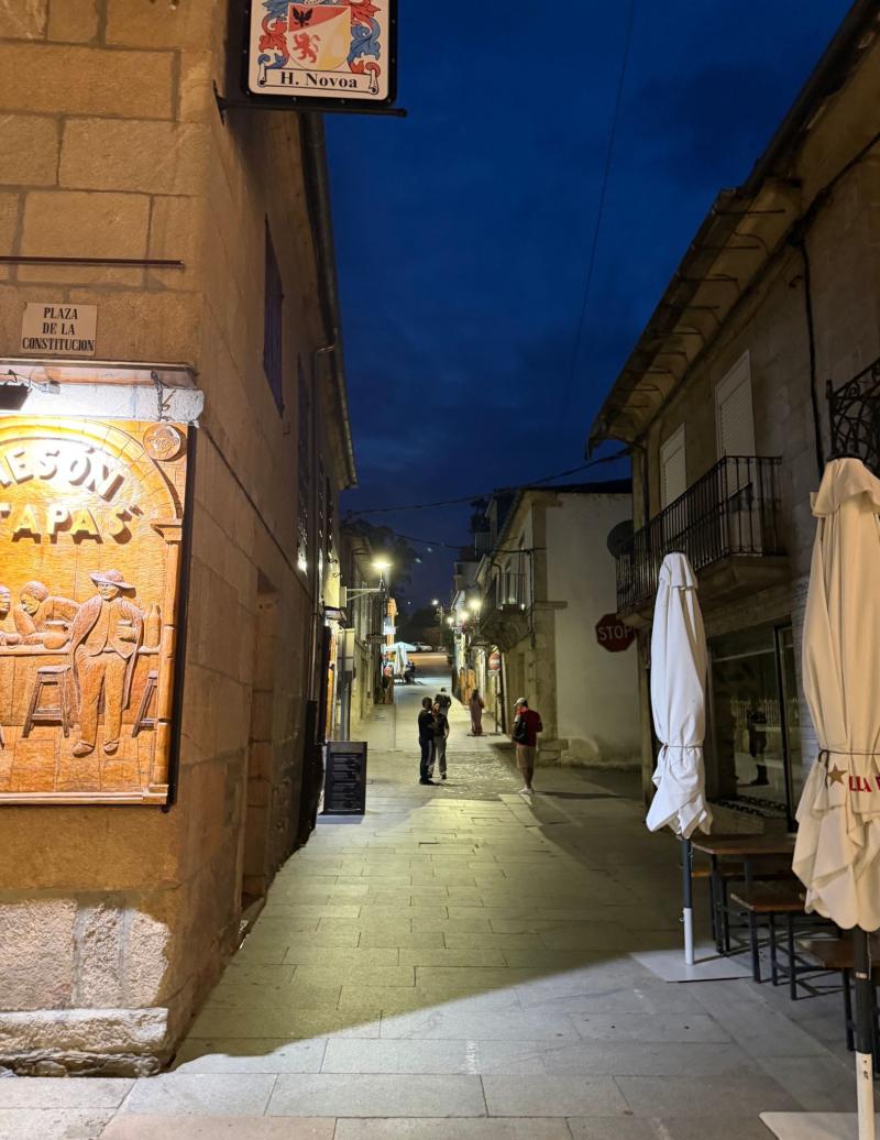 Walking the Camino for PiLA - The peace and quite of the Calle Mayor of Sarria